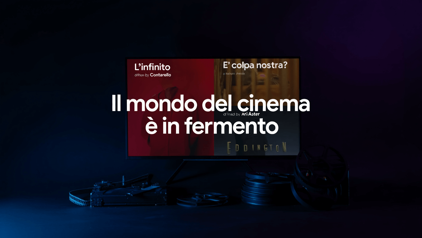 Contarello alla regia di L’infinito, ecco il trailer del film scritto con Sorrentino, il trailer di E’ colpa nostra? e le prime immagini di Eddington di Ari Aster